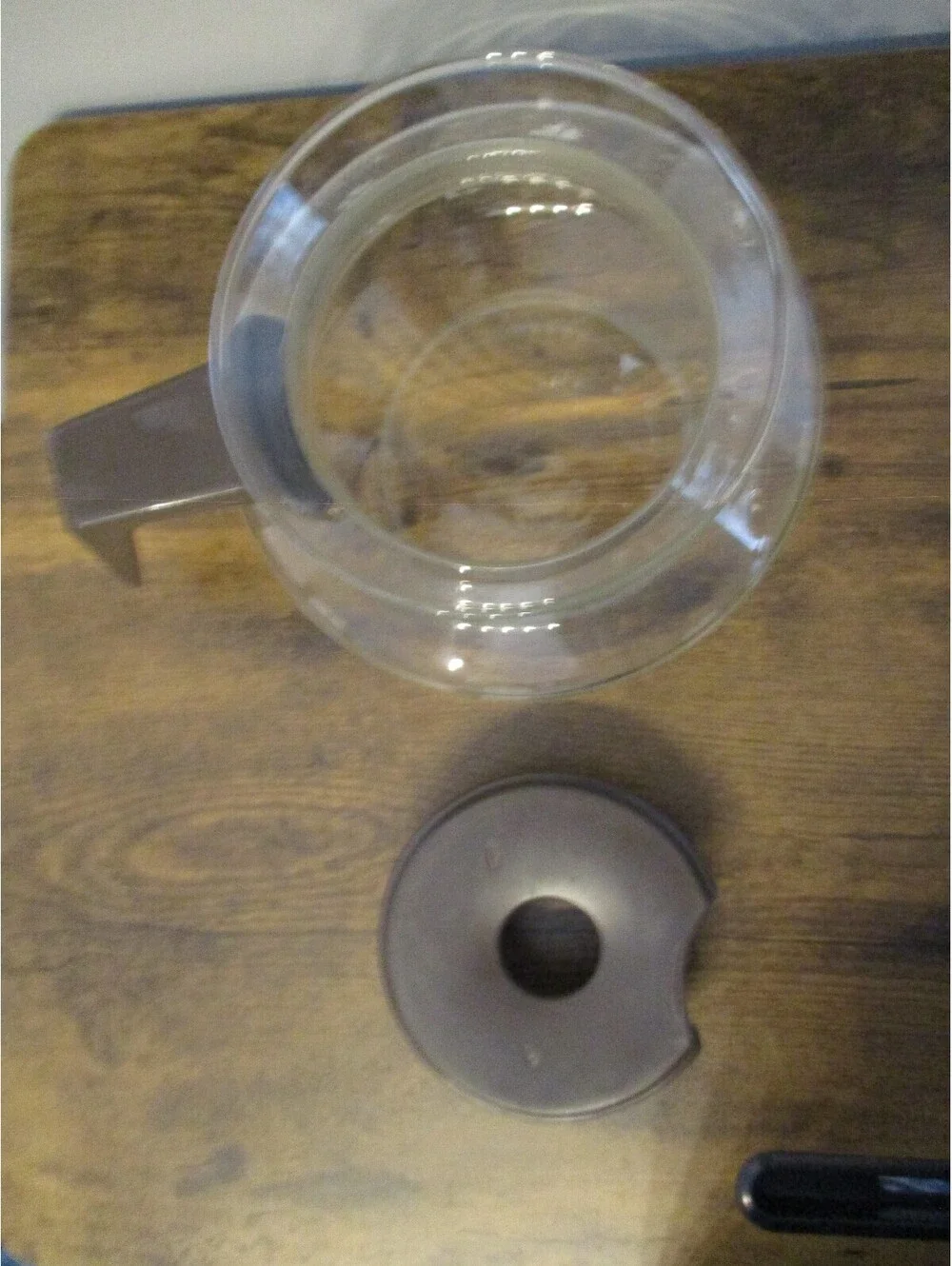 Vintage Mr Coffee 10 Cup Glass Carafe Replacement White Daisy Pattern Brown Lid